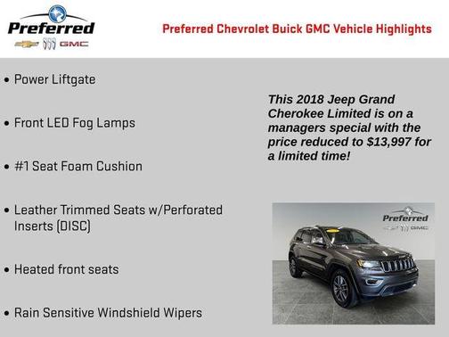 Granite Crystal Clearcoat Metallic 2018 Jeep Grand Cherokee Limited