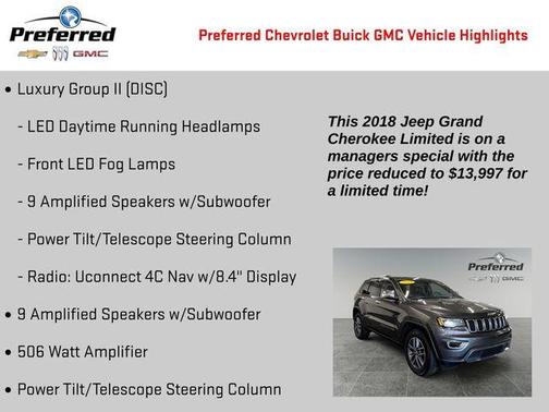 Granite Crystal Clearcoat Metallic 2018 Jeep Grand Cherokee Limited