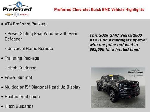 Onyx Black 2026 GMC Sierra 1500 AT4