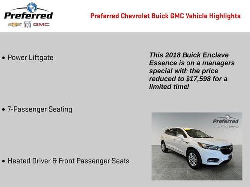 Summit White 2018 Buick Enclave Essence