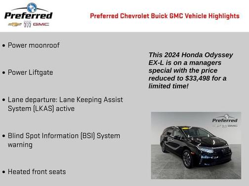 Platinum White Pearl 2024 Honda Odyssey EX-L