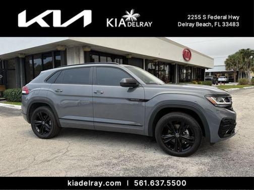 Pure Gray 2023 Volkswagen Atlas Cross Sport 3.6L V6 SEL R-Line