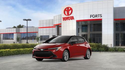 Finish Line Red/Midnight Black Metallic 2026 Toyota Corolla SE