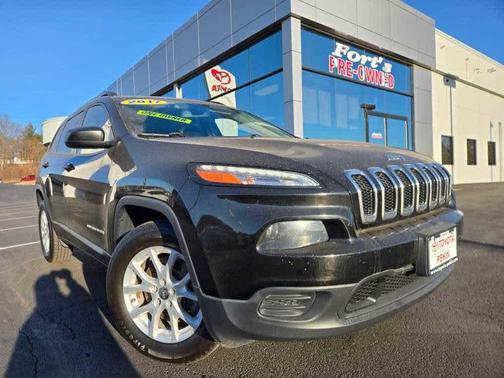 Diamond Black Crystal Pearlcoat 2017 Jeep Cherokee Sport