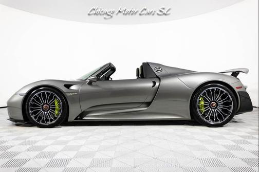 Liquid Metal Silver 2015 Porsche 918 Spyder Liquid Metal Silver Carbon Interior Pack Carbon Diffuser Blades Front Lift