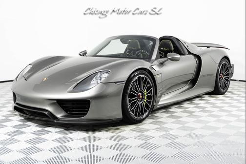 Liquid Metal Silver 2015 Porsche 918 Spyder Liquid Metal Silver Carbon Interior Pack Carbon Diffuser Blades Front Lift