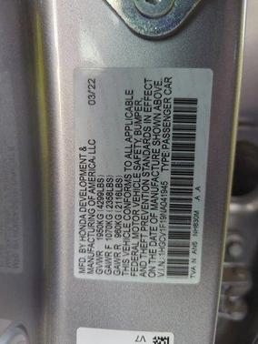 2022 Honda Accord LX 1.5T