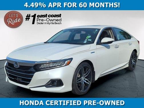 Platinum White Pearl 2022 Honda Accord Hybrid Touring
