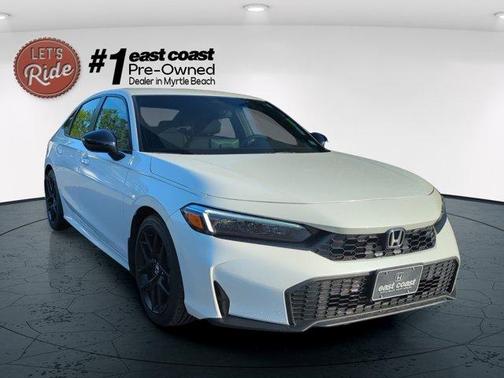 Platinum White Pearl 2025 Honda Civic Sport