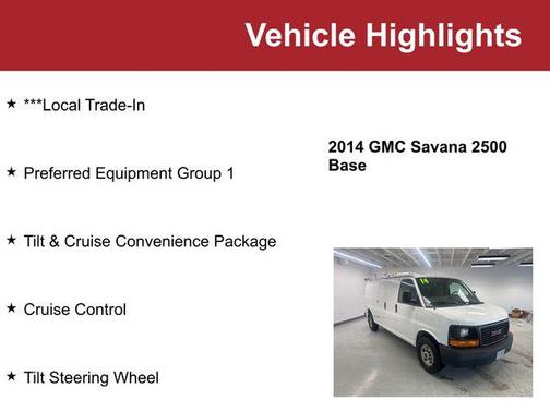 2014 GMC Savana 2500 Work Van