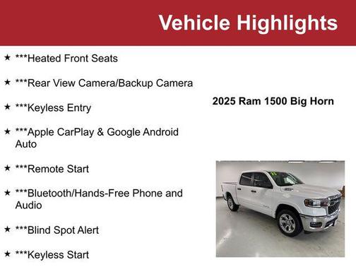2025 RAM 1500 Big Horn/Lone Star