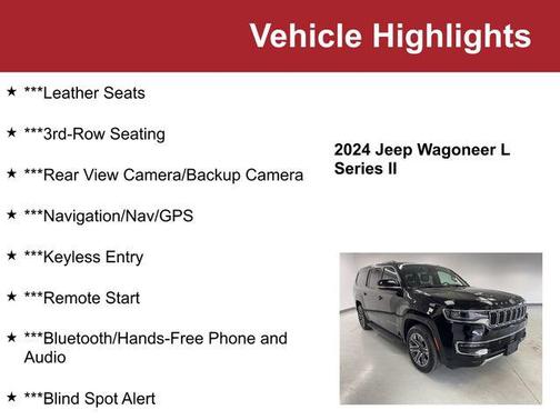 Diamond Black Crystal Pearlcoat 2024 Jeep Wagoneer L Series II 4x4