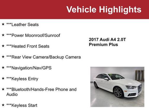 2017 Audi A4 2.0T Premium Plus