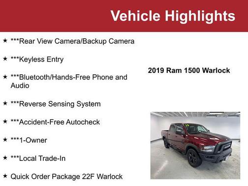 2019 RAM 1500 Classic Warlock Crew Cab 4x4 5'7' Box