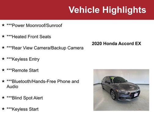 2020 Honda Accord EX 1.5T