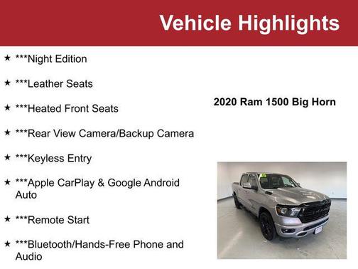 2020 RAM 1500 Big Horn/Lone Star