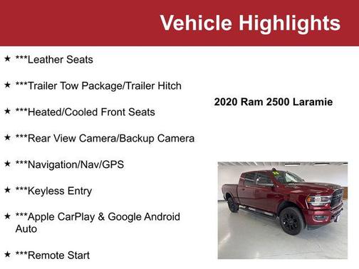 2020 RAM 2500 Laramie Mega Cab 4X4 6'4' Box