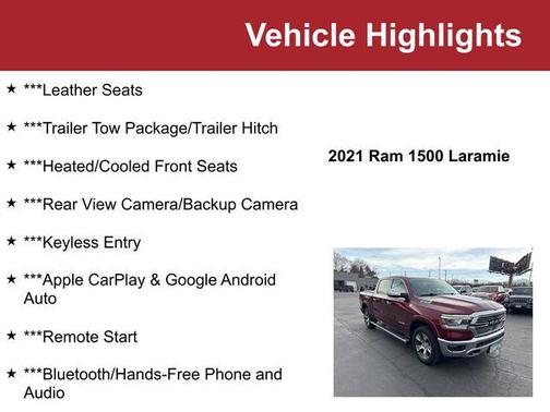 Delmonico Red Pearlcoat 2021 RAM 1500 Laramie