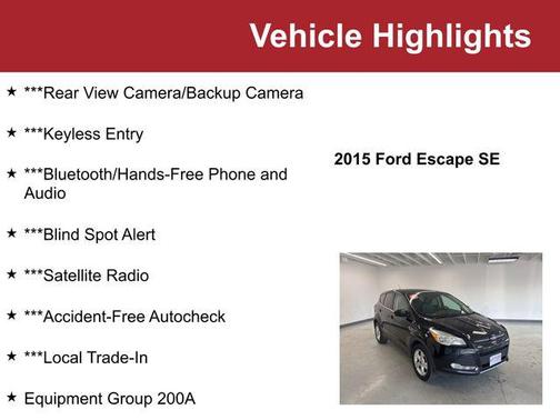 Tuxedo Black 2015 Ford Escape SE