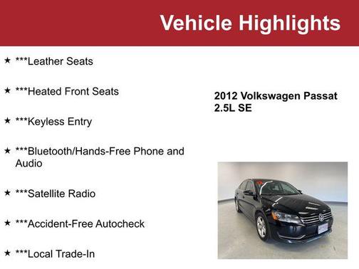 2012 Volkswagen Passat 2.5 SE