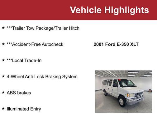 Oxford White Clearcoat 2001 Ford E350 Super Duty XL Wagon