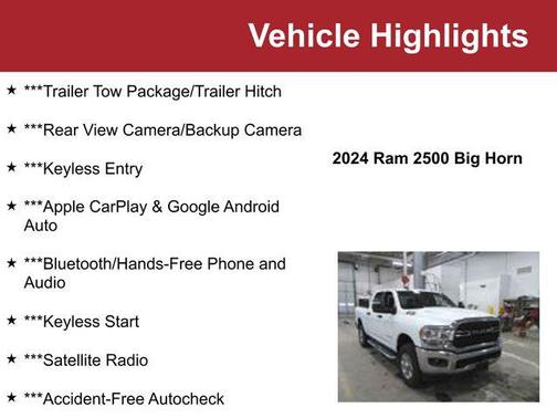 2024 RAM 2500 Big Horn Crew Cab 4x4 6'4' Box
