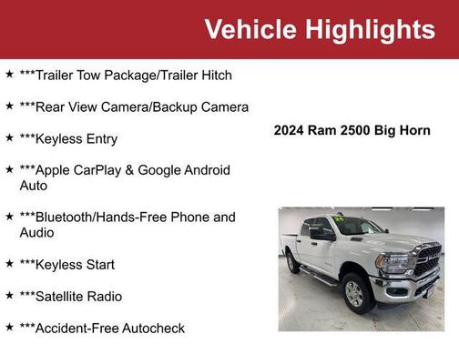 2024 RAM 2500 Big Horn Crew Cab 4x4 6'4' Box