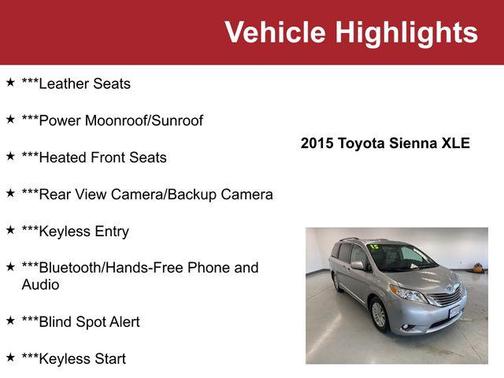 2015 Toyota Sienna XLE
