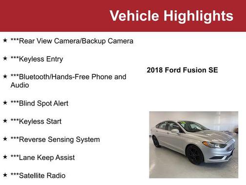 2018 Ford Fusion SE