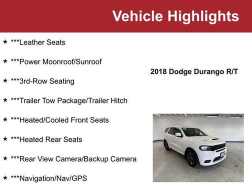 White Knuckle Clearcoat 2018 Dodge Durango R/T