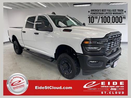 Bright White Clearcoat 2026 RAM 2500 Tradesman Crew Cab 4x4 6'4' Box