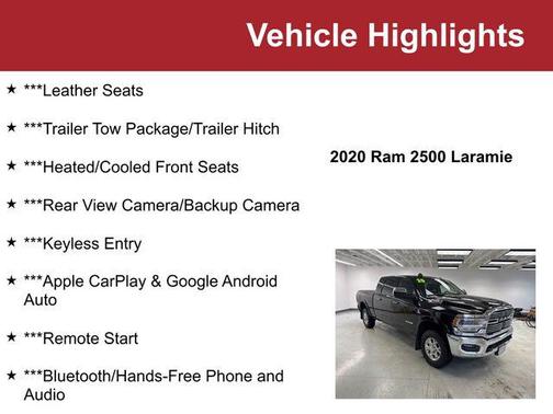 2020 RAM 2500 Laramie Mega Cab 4X4 6'4' Box