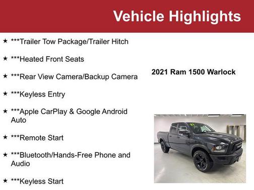 2021 RAM 1500 Classic Warlock Quad Cab 4x4 6'4' Box