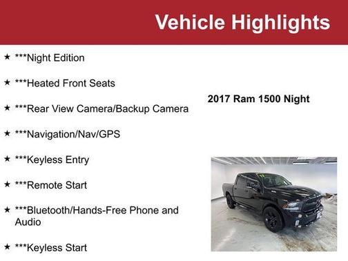 2017 RAM 1500 Night Crew Cab 4x4 5'7' Box