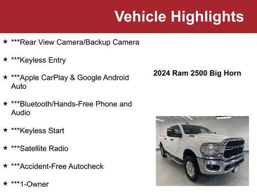 2024 RAM 2500 Big Horn Crew Cab 4x4 6'4' Box