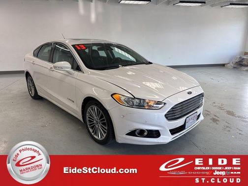 White Platinum Tri-Coat Metallic 2013 Ford Fusion Hybrid SE Hybrid