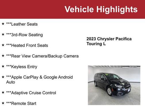 Brilliant Black Crystal Pearlcoat 2023 Chrysler Pacifica Touring L