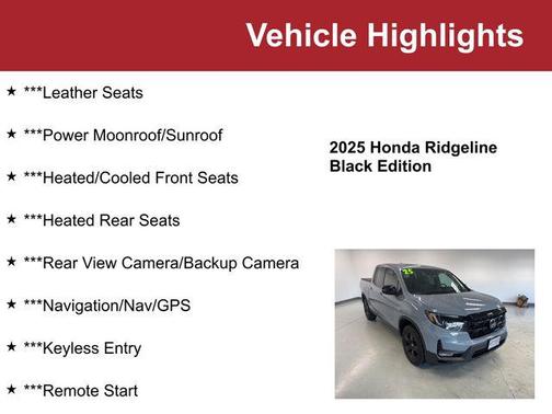 2025 Honda Ridgeline Black