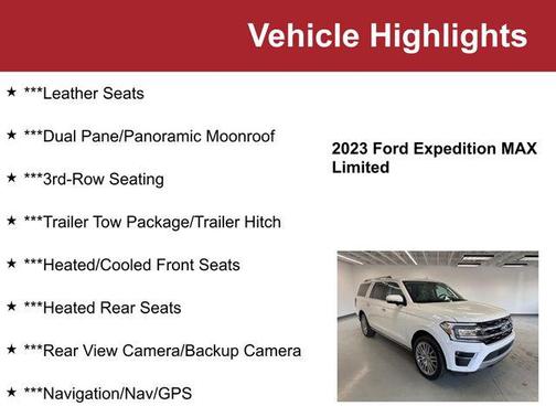 Oxford White 2023 Ford Expedition Max Limited