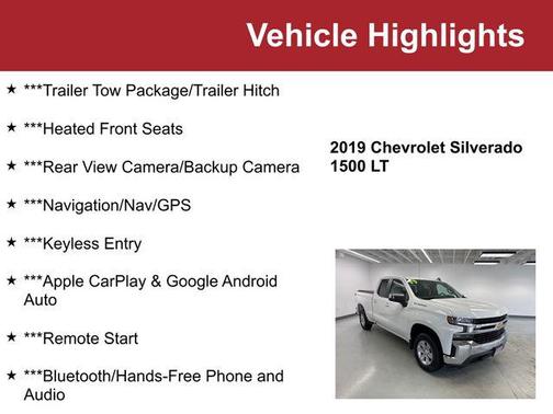 Summit White 2019 Chevrolet Silverado 1500 LT