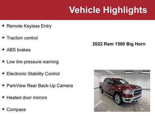 Delmonico Red Pearlcoat 2022 RAM 1500 Big Horn/Lone Star