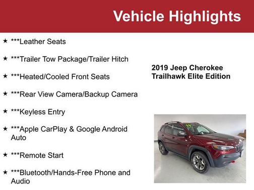 2019 Jeep Cherokee Trailhawk Elite