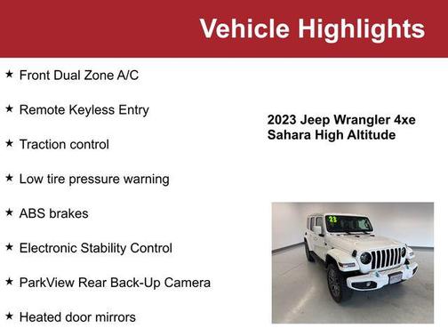 2023 Jeep Wrangler 4xe Sahara High Altitude