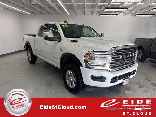 Bright White Clearcoat 2024 RAM 2500 Laramie Crew Cab 4x4 6'4' Box