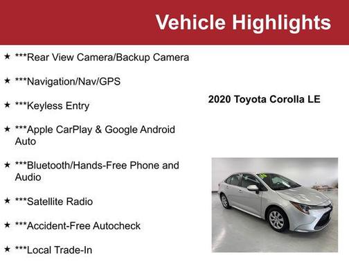 2020 Toyota Corolla LE