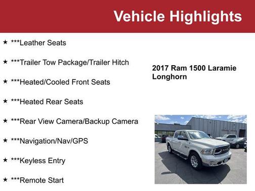 Pearl White 2017 RAM 1500 Longhorn