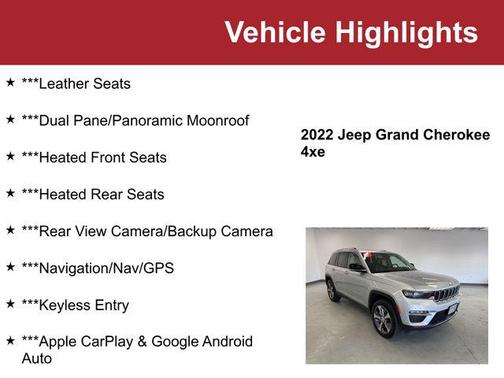 Silver Zynith 2022 Jeep Grand Cherokee 4xe Base