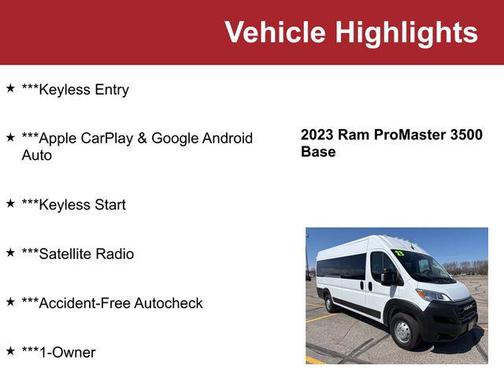 2023 RAM ProMaster 3500 High Roof
