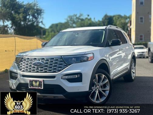 Star White Metallic Tri-Coat 2021 Ford Explorer Platinum