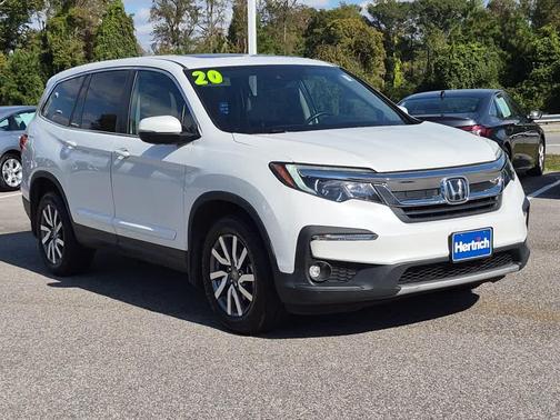 Platinum White Pearl 2020 Honda Pilot AWD EX-L w/Navi